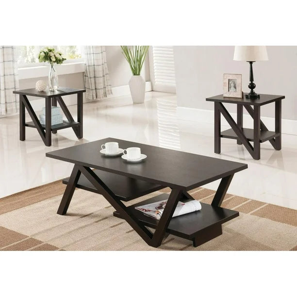 Ensemble de Tables Basses – Finition Espresso