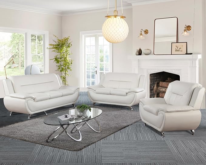 Ensemble Sofa 3 Pièces – Cuir - Plusieurs couleurs disponibles