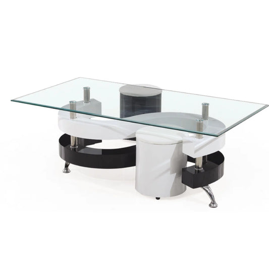 Ensemble de Tables Salon 3 Morceaux – Rozella Verre & Métal